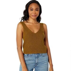 Madewell Women's Olive/Tan Knit Tank Top